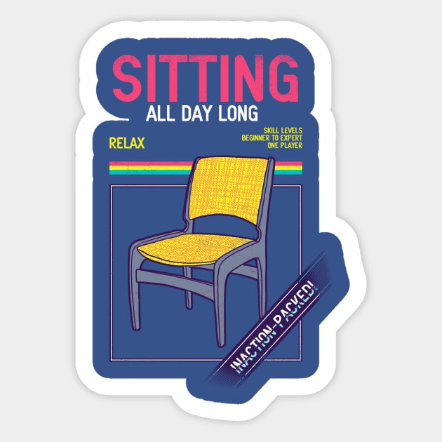 Sitting Sticker by Hillary White Rabbit